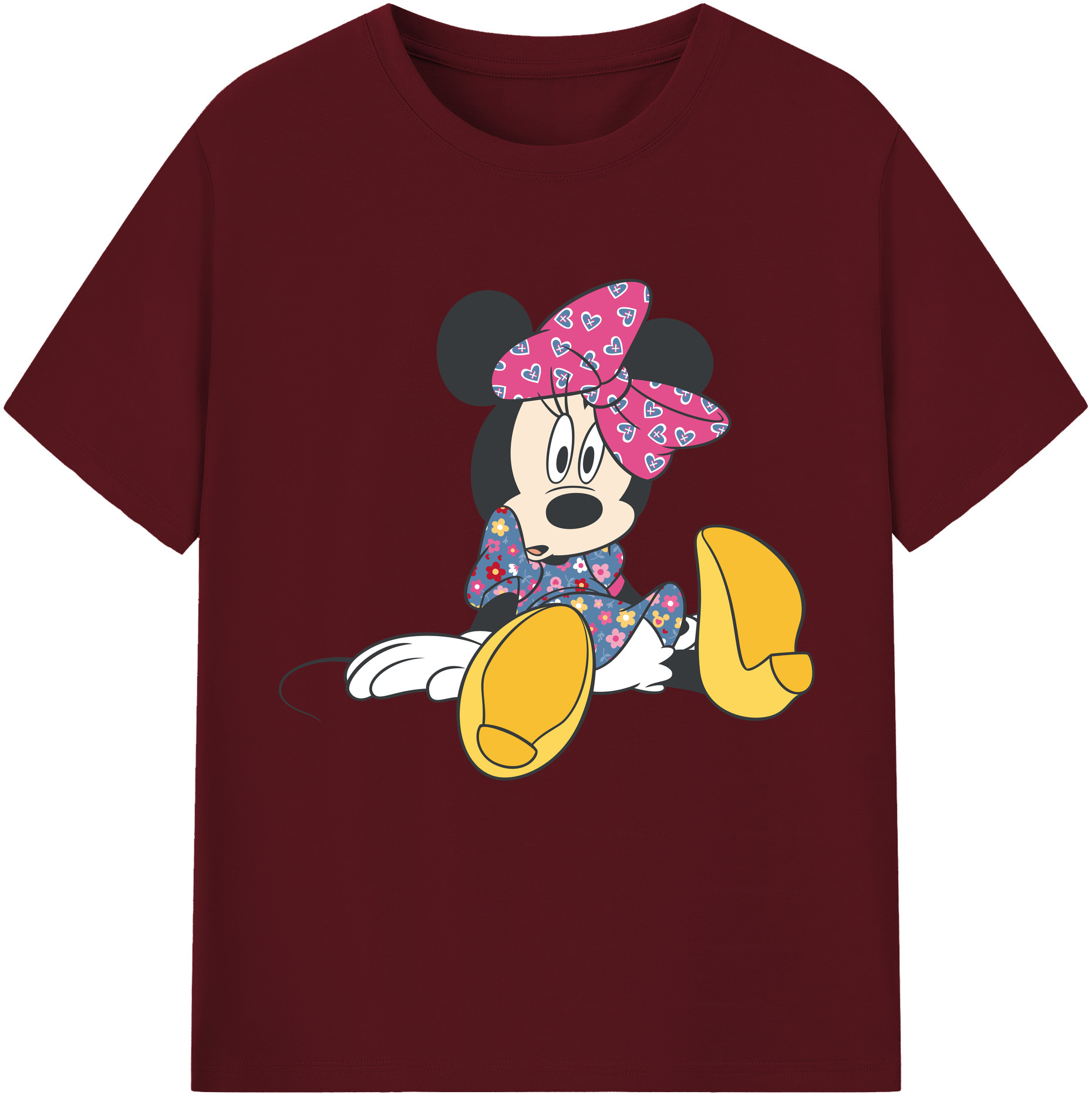 （画像用） ミッキーマウス Mickey Mouse 綿100％半袖Tシャツ（フロントプリント）